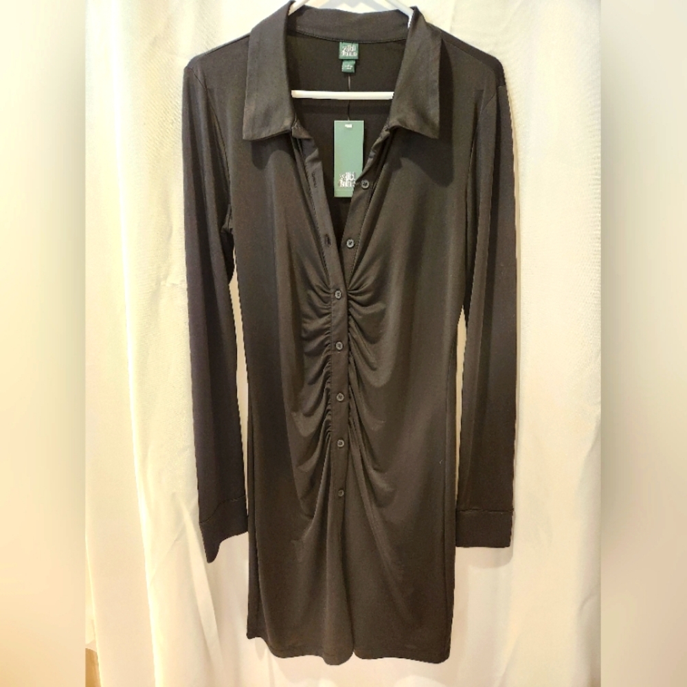 Long sleeve black dress